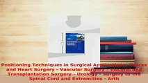 PDF  Positioning Techniques in Surgical Applications Thorax and Heart Surgery  Vascular PDF Full Ebook