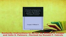 PDF  Kentucky Instructions to Juries By William S Cooper and John S Palmore  Revised by Free Books