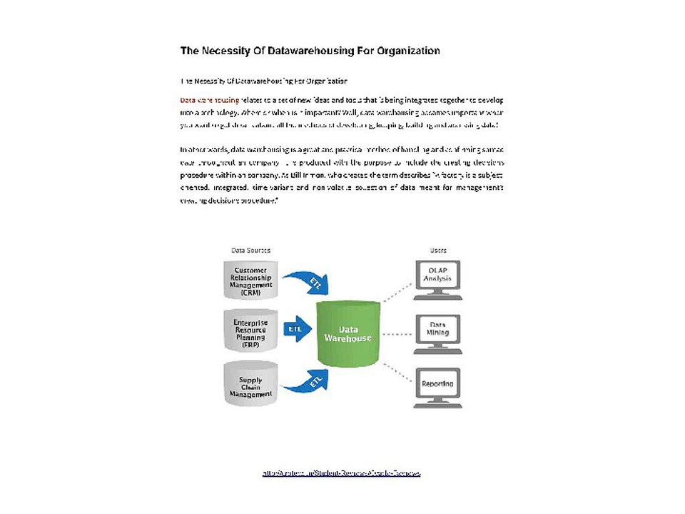 Datawarehousing