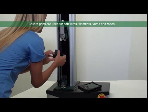 Tensile testing of rope or cord with single bollard grip (5ST)