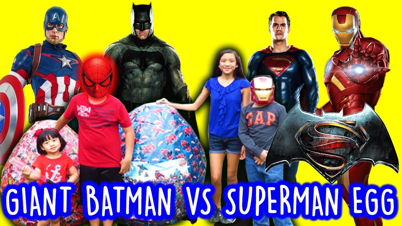 GIANT EGG SURPRISE OPENING Captain America Civil War Iron Man The Avengers Surprise Toys Kids Video 2016