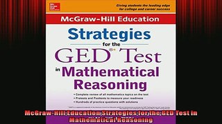 Free PDF Downlaod  McGrawHill Education Strategies for the GED Test in Mathematical Reasoning  DOWNLOAD ONLINE