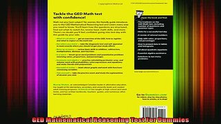 EBOOK ONLINE  GED Mathematical Reasoning Test For Dummies  BOOK ONLINE