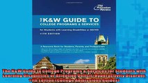 READ book  The KW Guide to College Programs  Services for Students with Learning Disabilities or  FREE BOOOK ONLINE