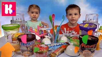 Мороженое Челлендж у Кати с Максом с Сникерсом и укропом mini M_M's Ice Cream Challenge with Snickers _ Mars new video