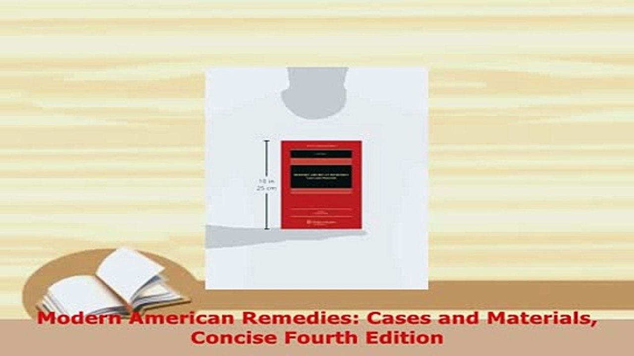 PDF  Modern American Remedies Cases and Materials Concise Fourth Edition  EBook