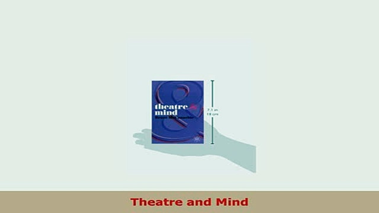 PDF  Theatre and Mind Read Online