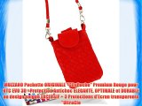 MUZZANO Pochette ORIGINALE CityPoche Premium Rouge pour HTC EVO 3D - Protection Antichoc ELEGANTE