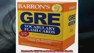 Free PDF Downlaod  Barrons GRE Vocabulary Flash Cards  DOWNLOAD ONLINE