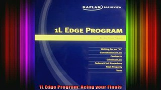FREE PDF  1L Edge Program Acing your Finals  DOWNLOAD ONLINE