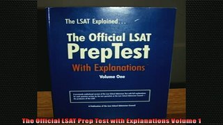 FREE DOWNLOAD  The Official LSAT Prep Test with Explanations Volume 1  FREE BOOOK ONLINE