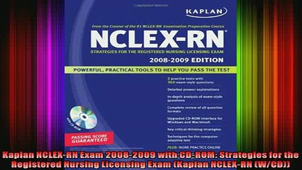 READ book  Kaplan NCLEXRN Exam 20082009 with CDROM Strategies for the Registered Nursing  FREE BOOOK ONLINE