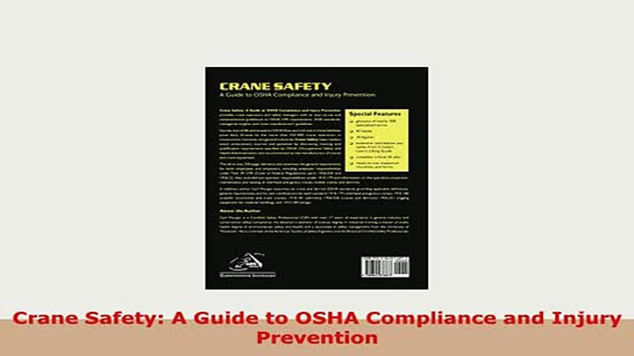 Download  Crane Safety A Guide to OSHA Compliance and Injury Prevention PDF Online