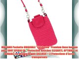 MUZZANO Pochette ORIGINALE CityPoche Premium Rose bonbon pour SONY XPERIA GO - Protection Antichoc