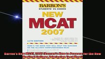 FREE PDF  Barrons New MCAT 2007 Barrons How to Prepare for the New Medical College Admission Test  FREE BOOOK ONLINE