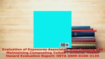 PDF  Evaluation of Exposures Associated with Cleaning and Maintaining Composting Toilets  Free Books