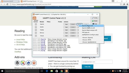 Intalling PHP development environment