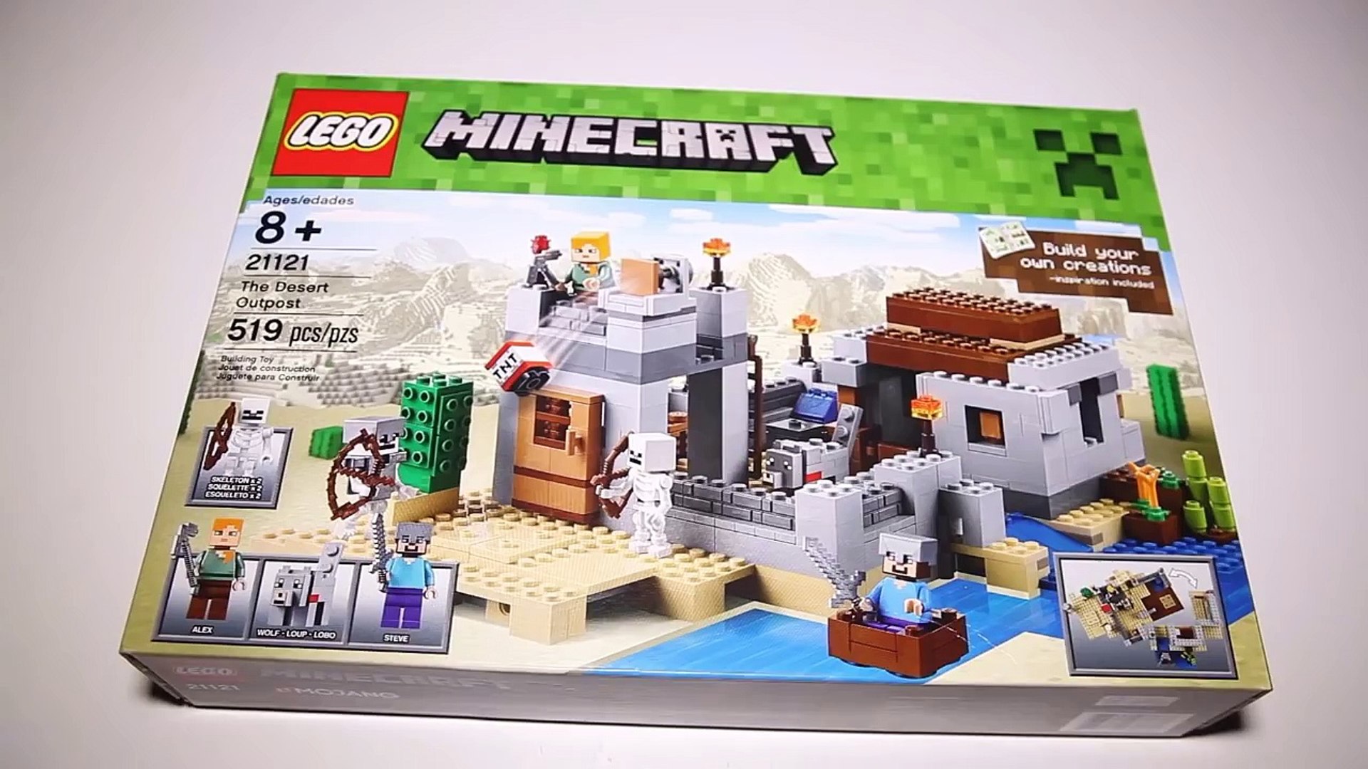 Lego Minecraft The Desert Outpost Speed Build (21121) - video Dailymotion