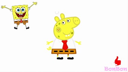 PEPPA PIG en español Se Disfraza Bob Esponja PERSONAJES #peppapig #BobEsponja