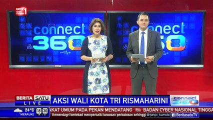 Inilah Aksi Wali Kota Surabaya Risma Mengatur Lalu Lintas