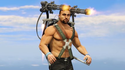 KWEBBELKOP-MINIGUN JETPACK MOD! (GTA 5 Mods Funny Moments)