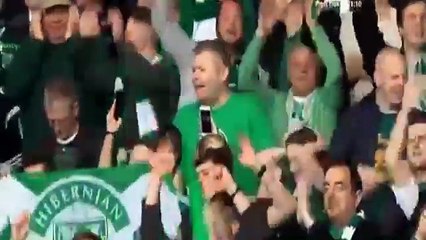 Hibernian fans and players celebration  FA Cup winners Rangers 2-3 Hibernian  21-05-2016 HD