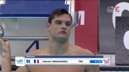 VIDEO. Florent Manaudou en finale du 50m nage libre