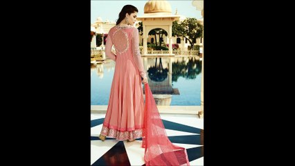 Peach Color Salwar Kameez by nikvik.com