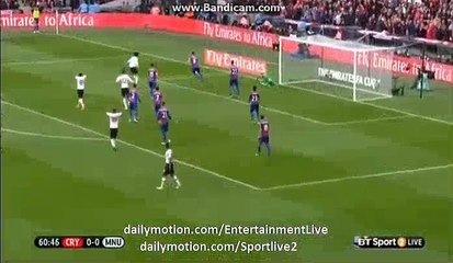 Anthony Martial HITS THE POST CHANCE Crystal Palace 0-0 Man UTD