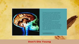 Read  Dont Die Young Ebook Free