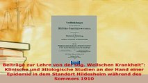 PDF  Beiträge zur Lehre von der sog Weilschen Krankheit Klinische und ätiologische Studien an  Read Online