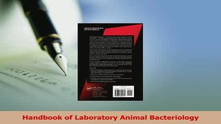 Read  Handbook of Laboratory Animal Bacteriology Ebook Free