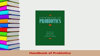 Download  Handbook of Probiotics PDF Free