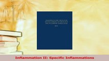 Read  Inflammation II Specific Inflammations Ebook Free