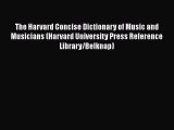 [PDF] The Harvard Concise Dictionary of Music and Musicians (Harvard University Press Reference