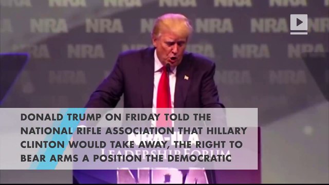 Donald Trump goes after Hillary Clinton on guns