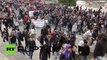 France - Nantes police tear-gas & water-cannon labour reform protesters