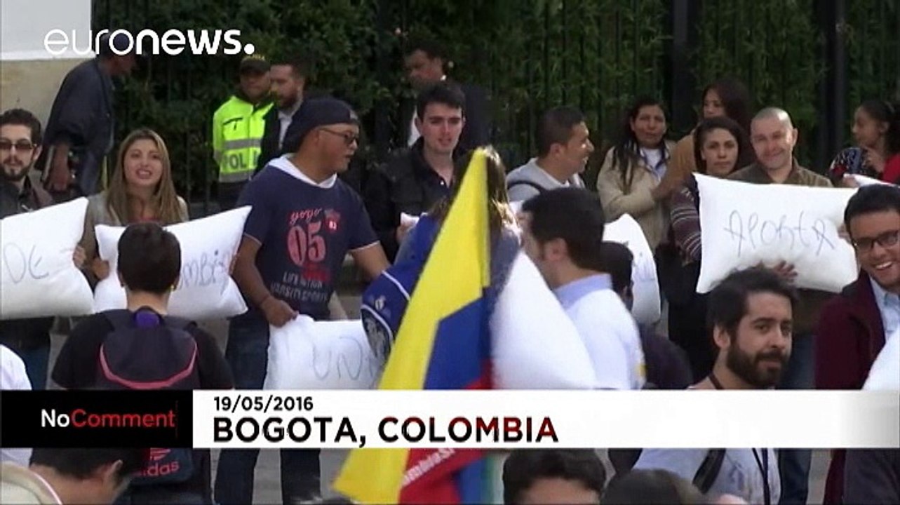 Pillow fight for peace