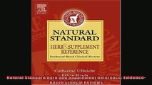 READ book  Natural Standard Herb and Supplement Reference EvidenceBased Clinical Reviews Full Free