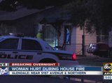 Woman escapes house during fire
