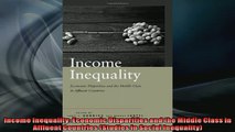 EBOOK ONLINE  Income Inequality Economic Disparities and the Middle Class in Affluent Countries  FREE BOOOK ONLINE