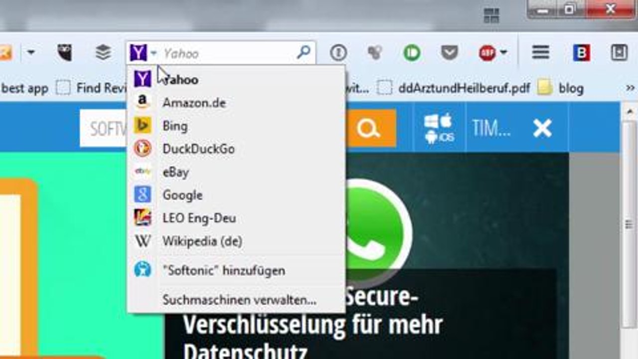 Google suche in Firefox einstellen: Standardsuche ändern