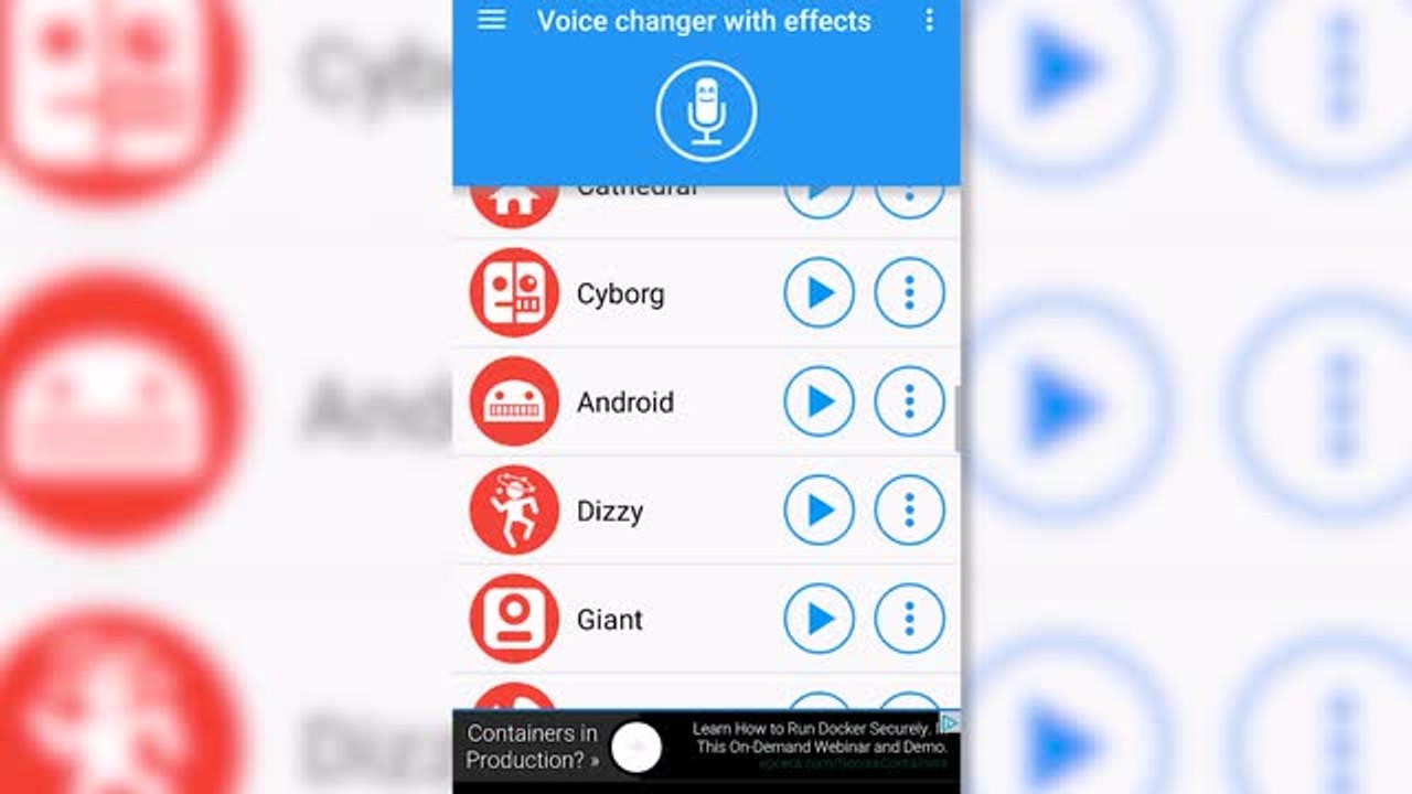 Voice Changer With Effects, an easy to use voice changer with effects
