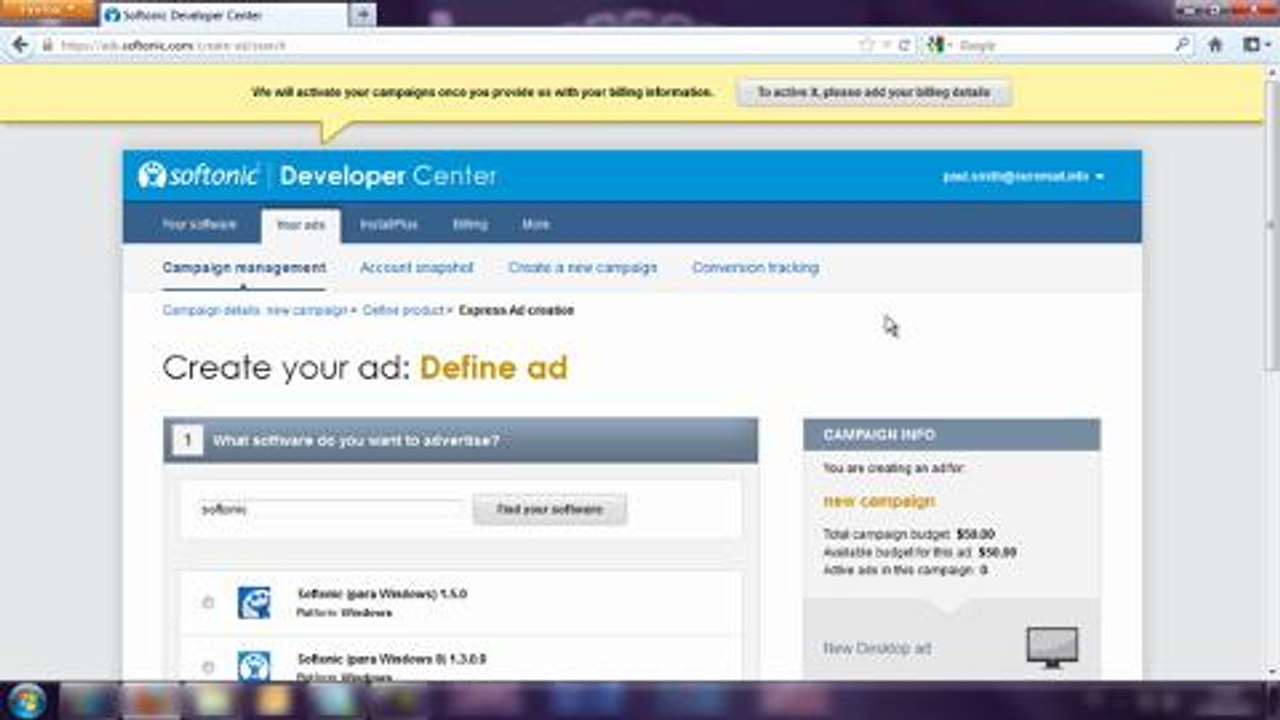 - How can I create a sponsored result ad.