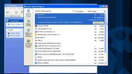How to uninstall a program in Windows XP