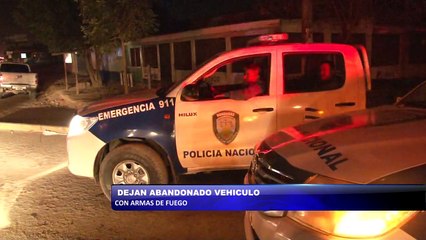 Encontraron armas en carro abandonado en el bulevar del este