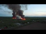Drone Footage Gives Aerial View of Upstate New York Brush Fire