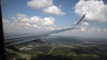 Landing  at Vilnius airport Ryanair  737-800
