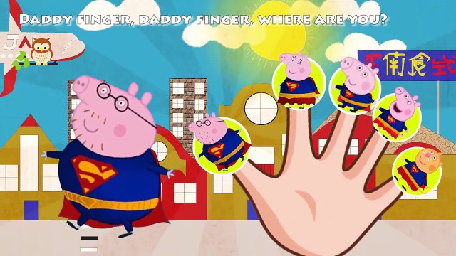 PEPPA PIG SUPPER MAN Family Finger Song Nursery Rhymes Lyrics For Daddy Finger More Família