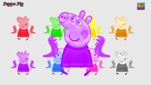 Learn Colors Peppa Pig Coloring Book and Baby Doll Colors Candy Education Video